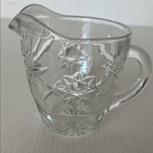Vintage Anchor Hocking Pressed Glass Creamer